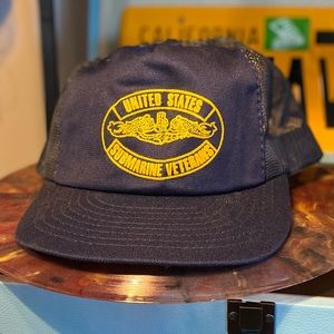 Vintage Navy Veterans trucker hat.